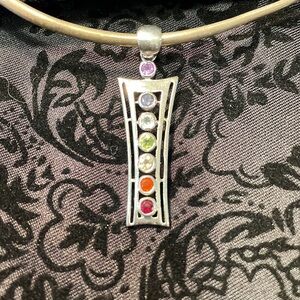 Sterling silver 925 Chakra Pendant necklace